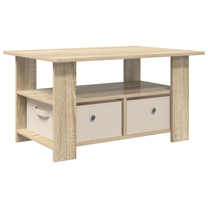vidaXL Coffee Table Sonoma Oak 77 x 55 x 42 cm Engineered Wood