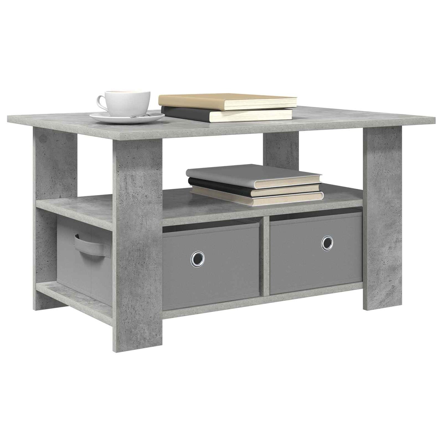 vidaXL Coffee Table Concrete Grey 77 x 55 x 42 cm Engineered Wood