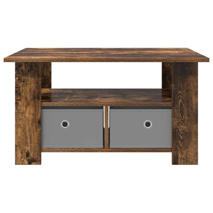 vidaXL Coffee Table Smoked Oak 77 x 55 x 42 cm Engineered Wood