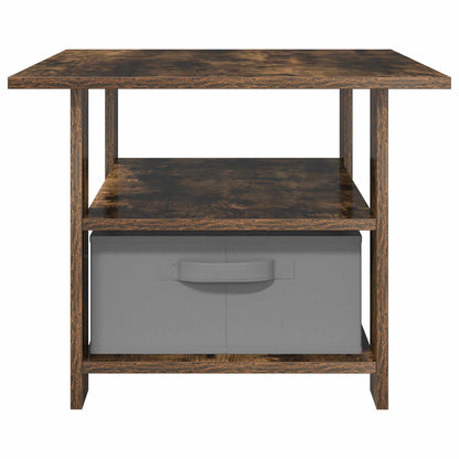 vidaXL Coffee Table Smoked Oak 77 x 55 x 42 cm Engineered Wood