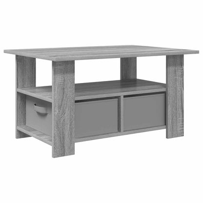 vidaXL Coffee Table Grey Sonoma 77 x 55 x 42 cm Engineered Wood