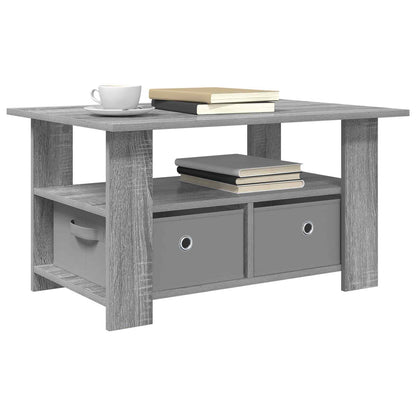 vidaXL Coffee Table Grey Sonoma 77 x 55 x 42 cm Engineered Wood