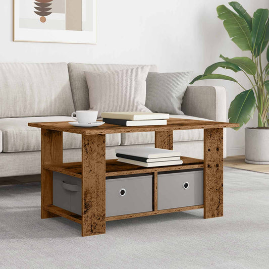 vidaXL Coffee Table Old Wood 77 x 55 x 42 cm Engineered Wood