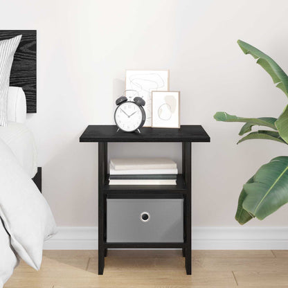 vidaXL Bedside Table Black Oak 41 x 40 x 45 cm Engineered Wood