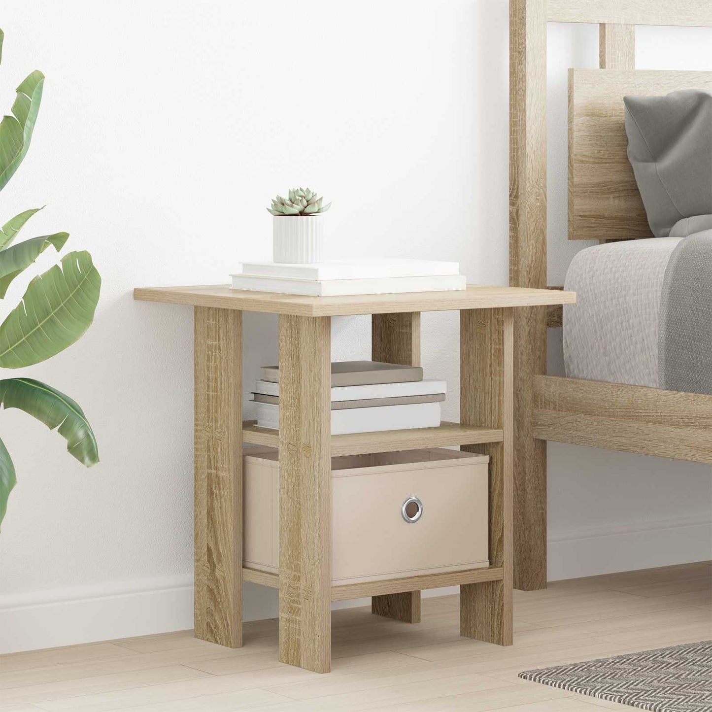 vidaXL Bedside Table 2 pcs Sonoma Oak 41 x 40 x 45 cm Engineered Wood
