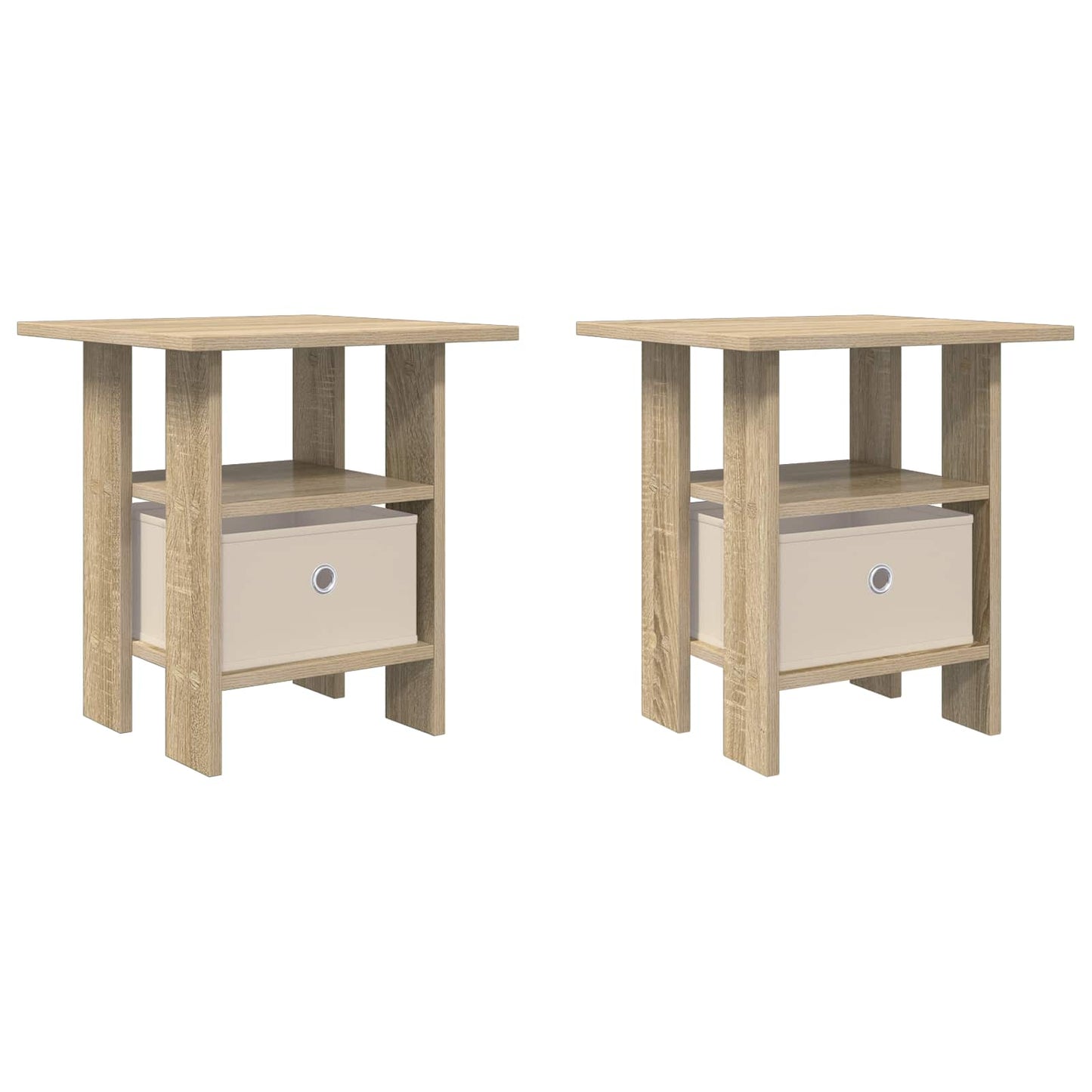 vidaXL Bedside Table 2 pcs Sonoma Oak 41 x 40 x 45 cm Engineered Wood