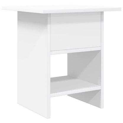 vidaXL Bedside Table with Drawer White 41 x 40 x 45 cm Engineered Wood