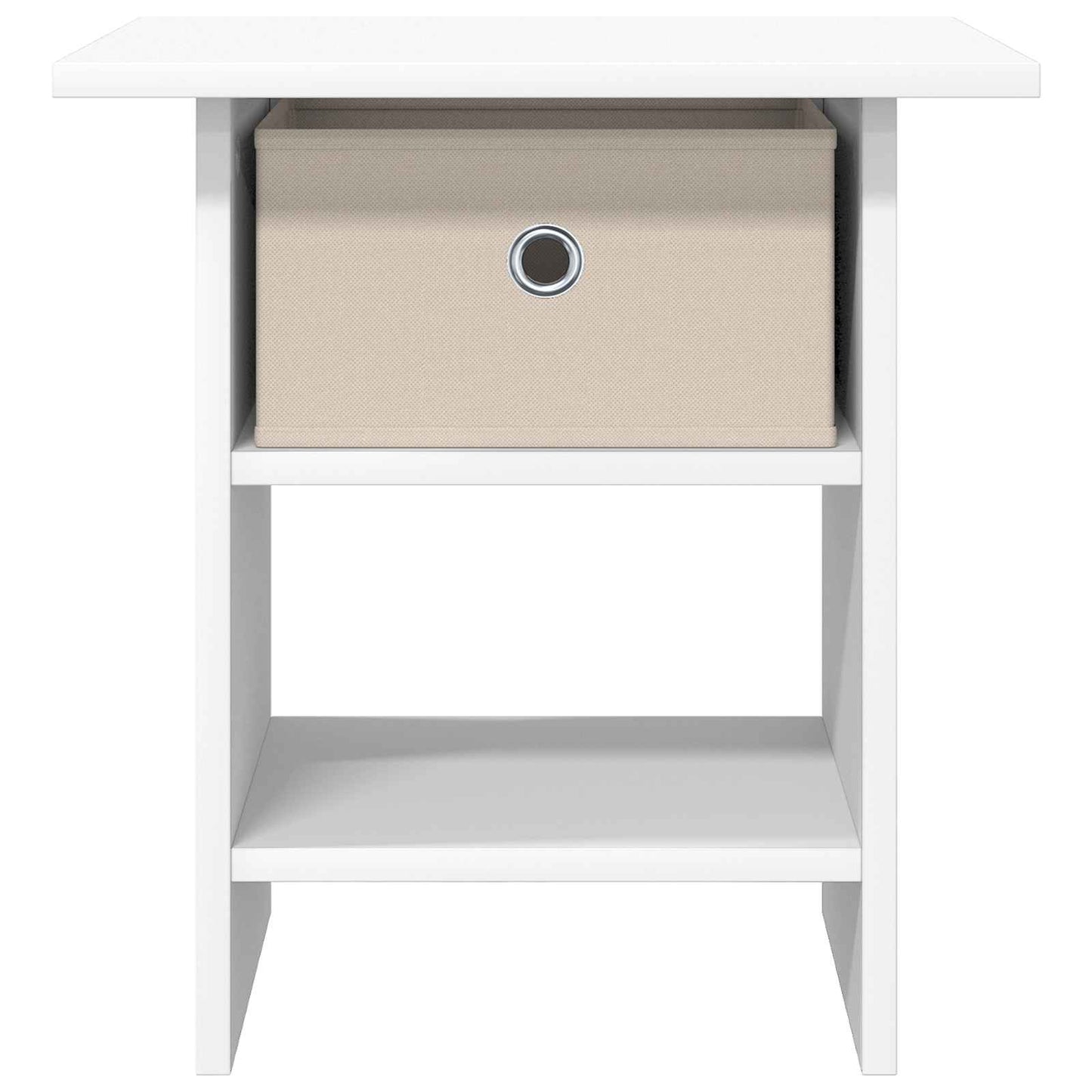 vidaXL Bedside Table with Drawer White 41 x 40 x 45 cm Engineered Wood