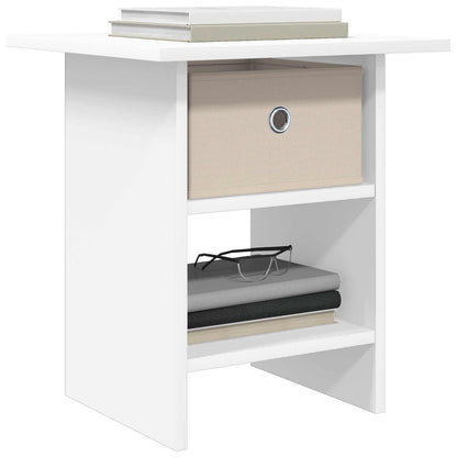 vidaXL Bedside Table with Drawer White 41 x 40 x 45 cm Engineered Wood