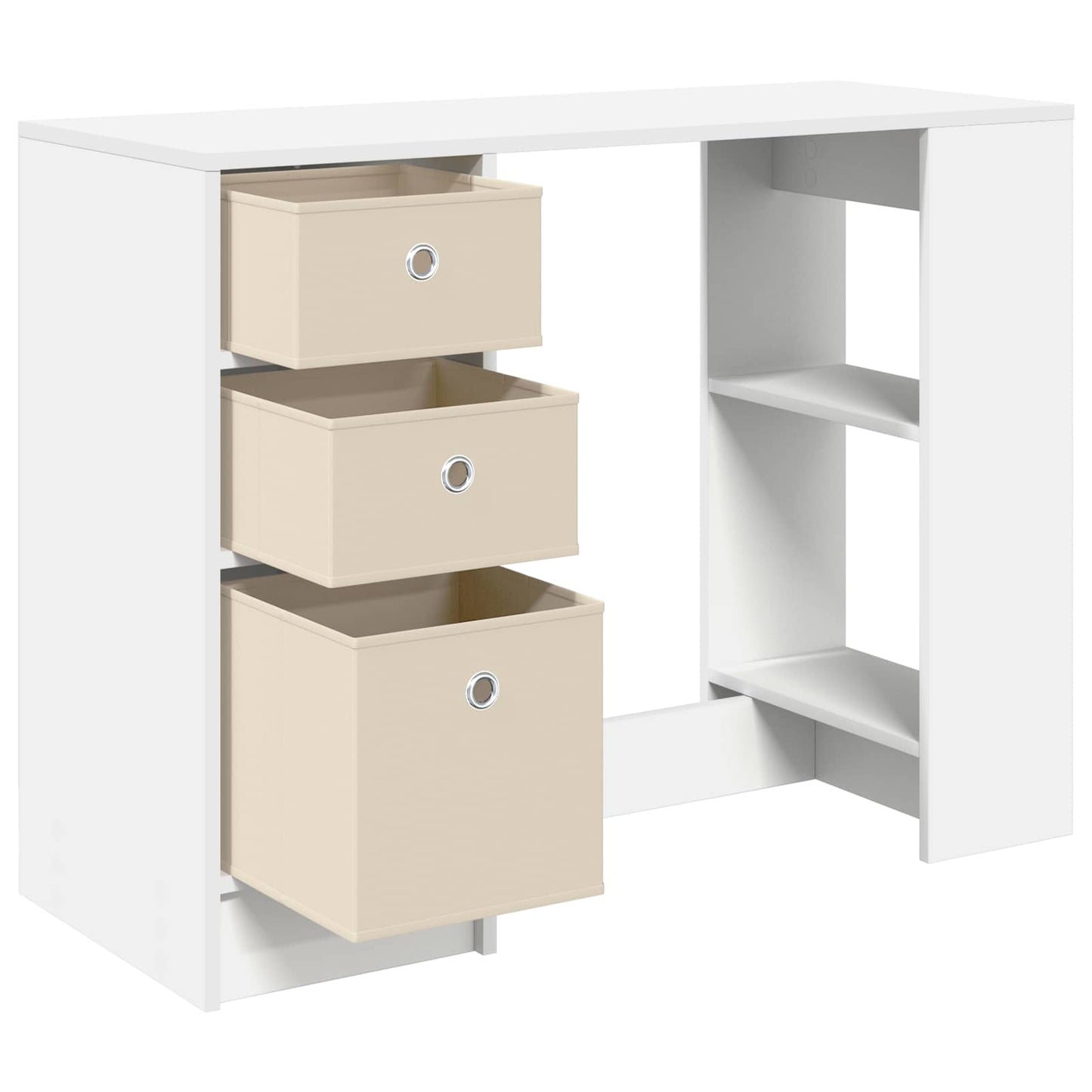 vidaXL Desk with Drawer White 100 x 40 x 75 cm Engineered Wood