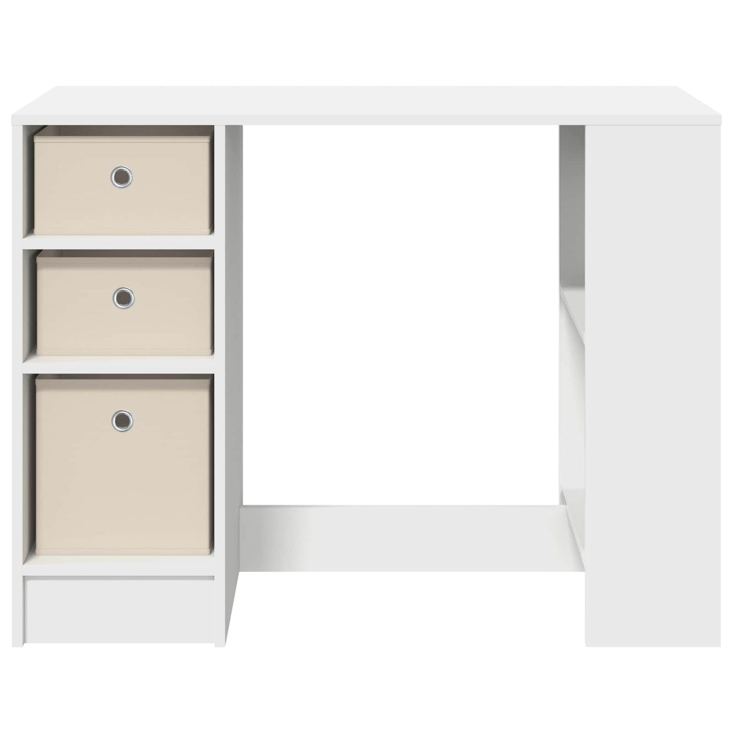 vidaXL Desk with Drawer White 100 x 40 x 75 cm Engineered Wood