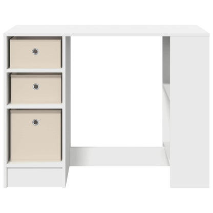 vidaXL Desk with Drawer White 100 x 40 x 75 cm Engineered Wood