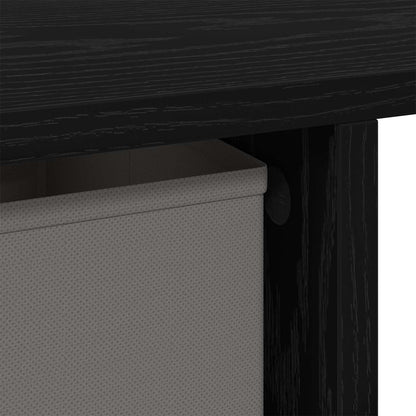 vidaXL Desk with Drawer Black Oak 100 x 40 x 75 cm Engineered Wood