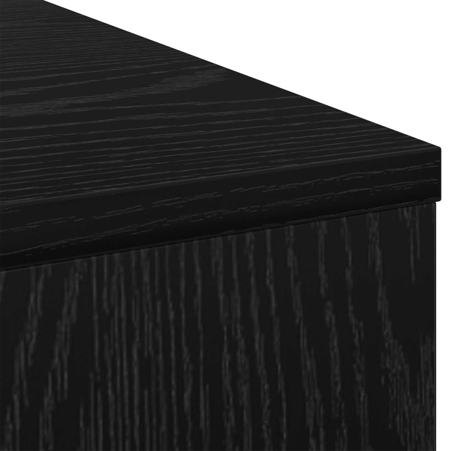 vidaXL Desk with Drawer Black Oak 100 x 40 x 75 cm Engineered Wood