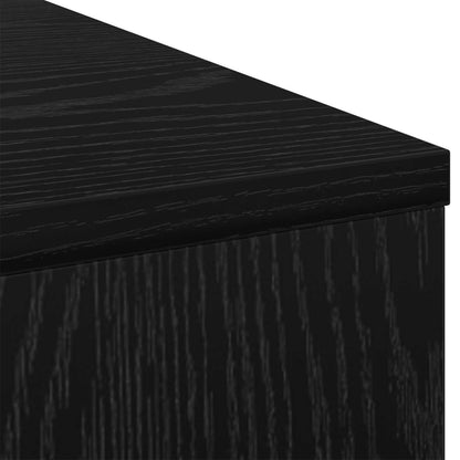 vidaXL Desk with Drawer Black Oak 100 x 40 x 75 cm Engineered Wood