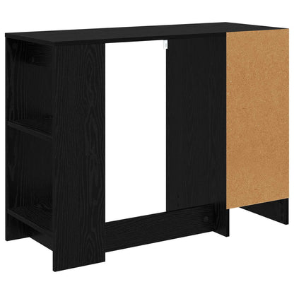 vidaXL Desk with Drawer Black Oak 100 x 40 x 75 cm Engineered Wood
