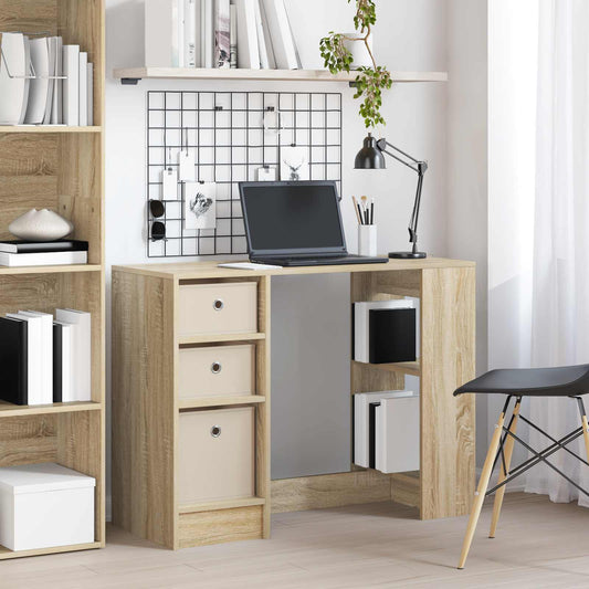 vidaXL Desk with Drawer Sonoma Oak 100 x 40 x 75 cm Engineered Wood