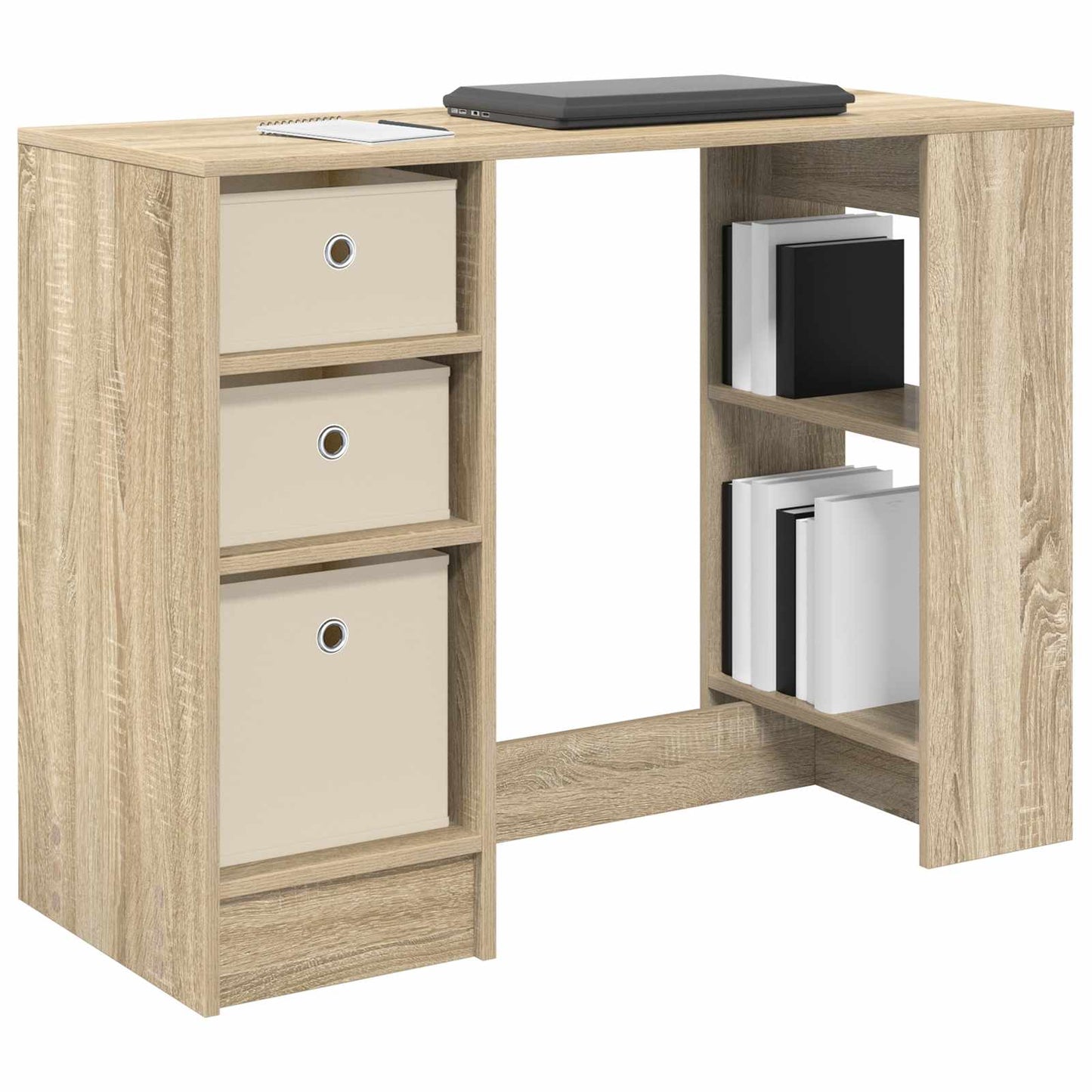 vidaXL Desk with Drawer Sonoma Oak 100 x 40 x 75 cm Engineered Wood