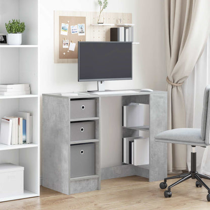vidaXL Desk with Drawer Concrete Grey 100 x 40 x 75 cm Engineered Wood