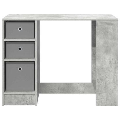 vidaXL Desk with Drawer Concrete Grey 100 x 40 x 75 cm Engineered Wood