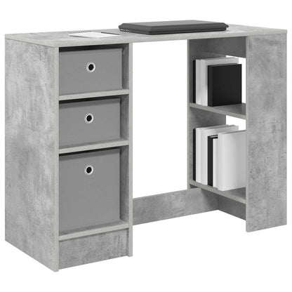 vidaXL Desk with Drawer Concrete Grey 100 x 40 x 75 cm Engineered Wood