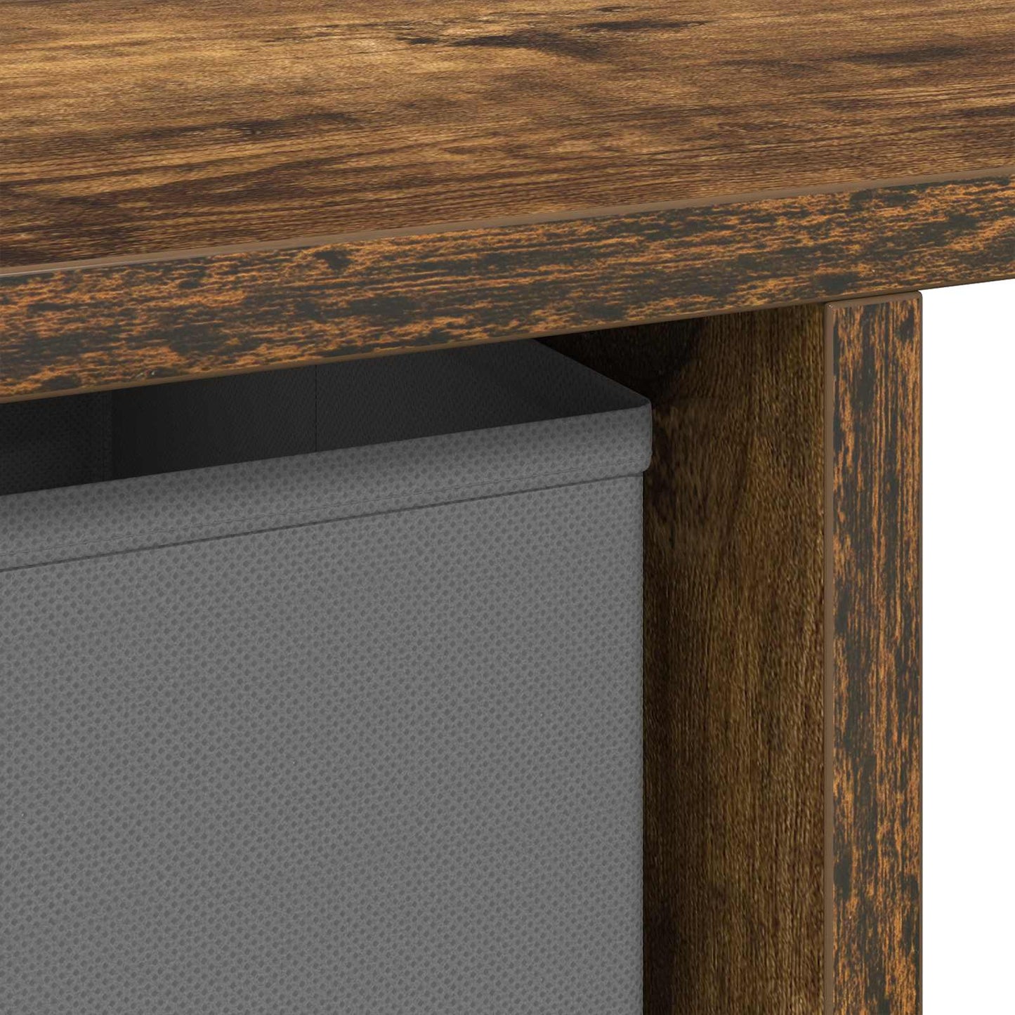 vidaXL Desk with Drawer Smoked Oak 100 x 40 x 75 cm Engineered Wood