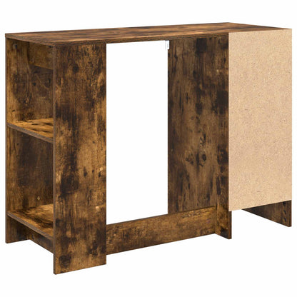 vidaXL Desk with Drawer Smoked Oak 100 x 40 x 75 cm Engineered Wood