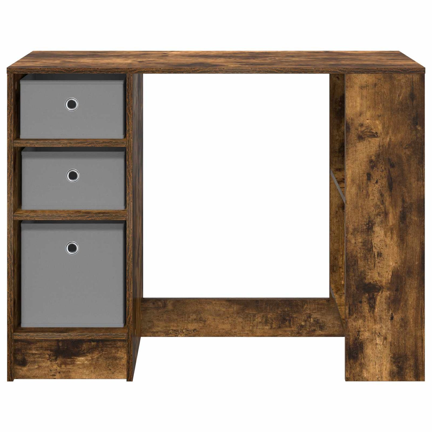 vidaXL Desk with Drawer Smoked Oak 100 x 40 x 75 cm Engineered Wood