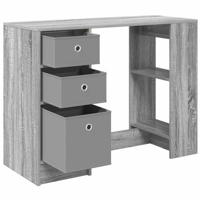 vidaXL Desk with Drawer Grey Sonoma 100 x 40 x 75 cm Engineered Wood
