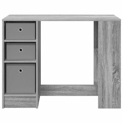 vidaXL Desk with Drawer Grey Sonoma 100 x 40 x 75 cm Engineered Wood