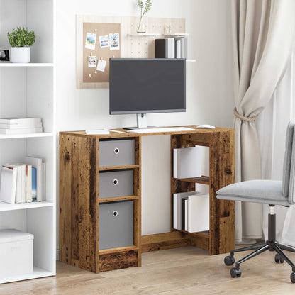 vidaXL Desk with Drawer Old Wood 100 x 40 x 75 cm Engineered Wood