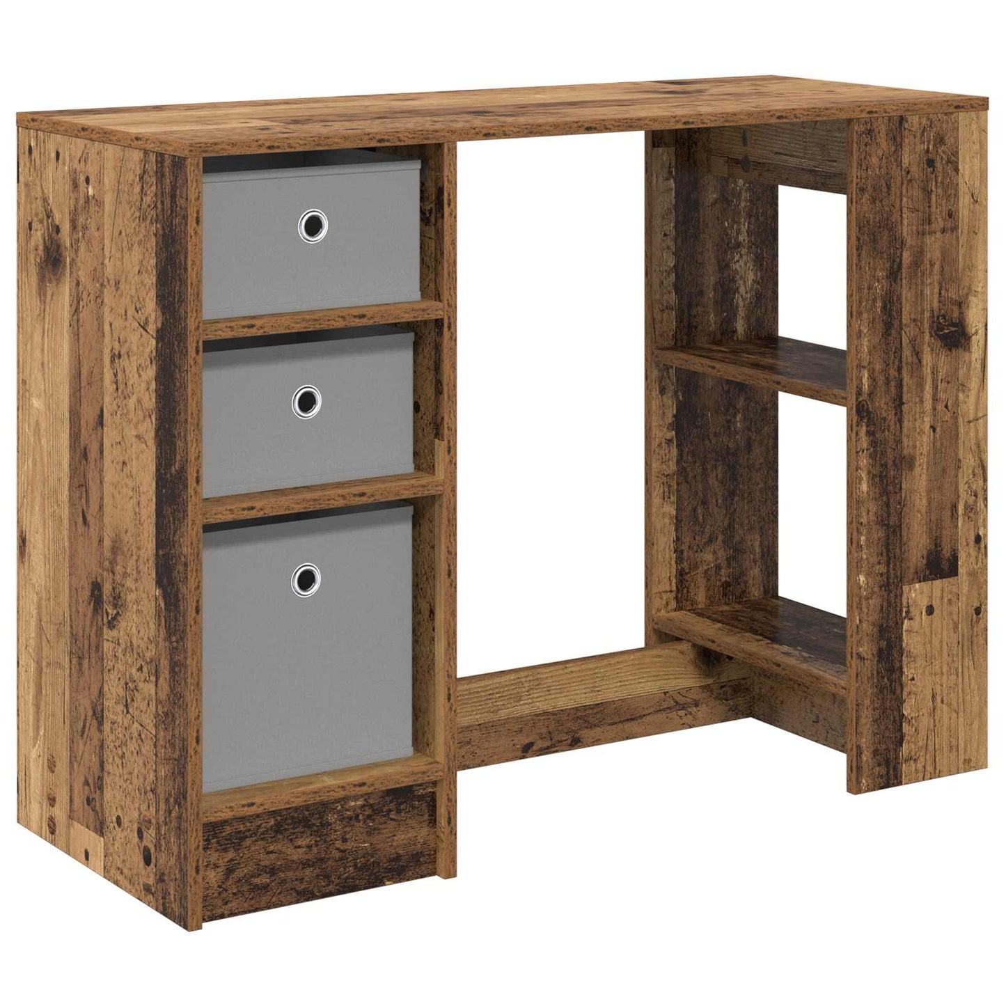 vidaXL Desk with Drawer Old Wood 100 x 40 x 75 cm Engineered Wood