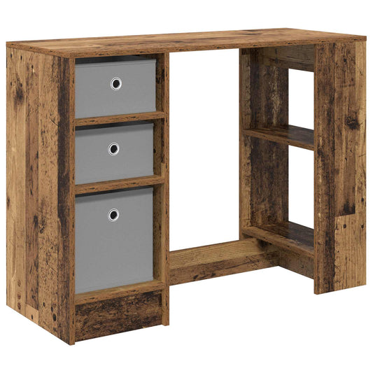 vidaXL Desk with Drawer Old Wood 100 x 40 x 75 cm Engineered Wood