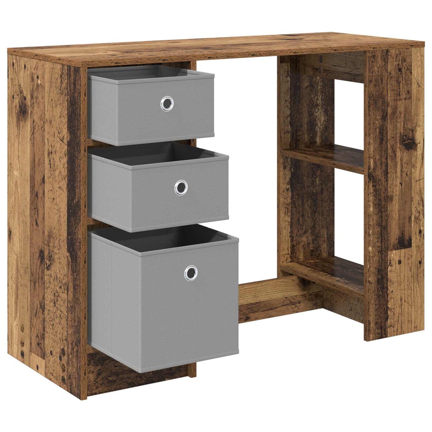 vidaXL Desk with Drawer Old Wood 100 x 40 x 75 cm Engineered Wood