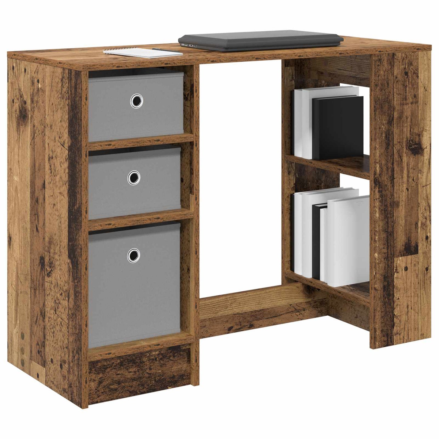 vidaXL Desk with Drawer Old Wood 100 x 40 x 75 cm Engineered Wood
