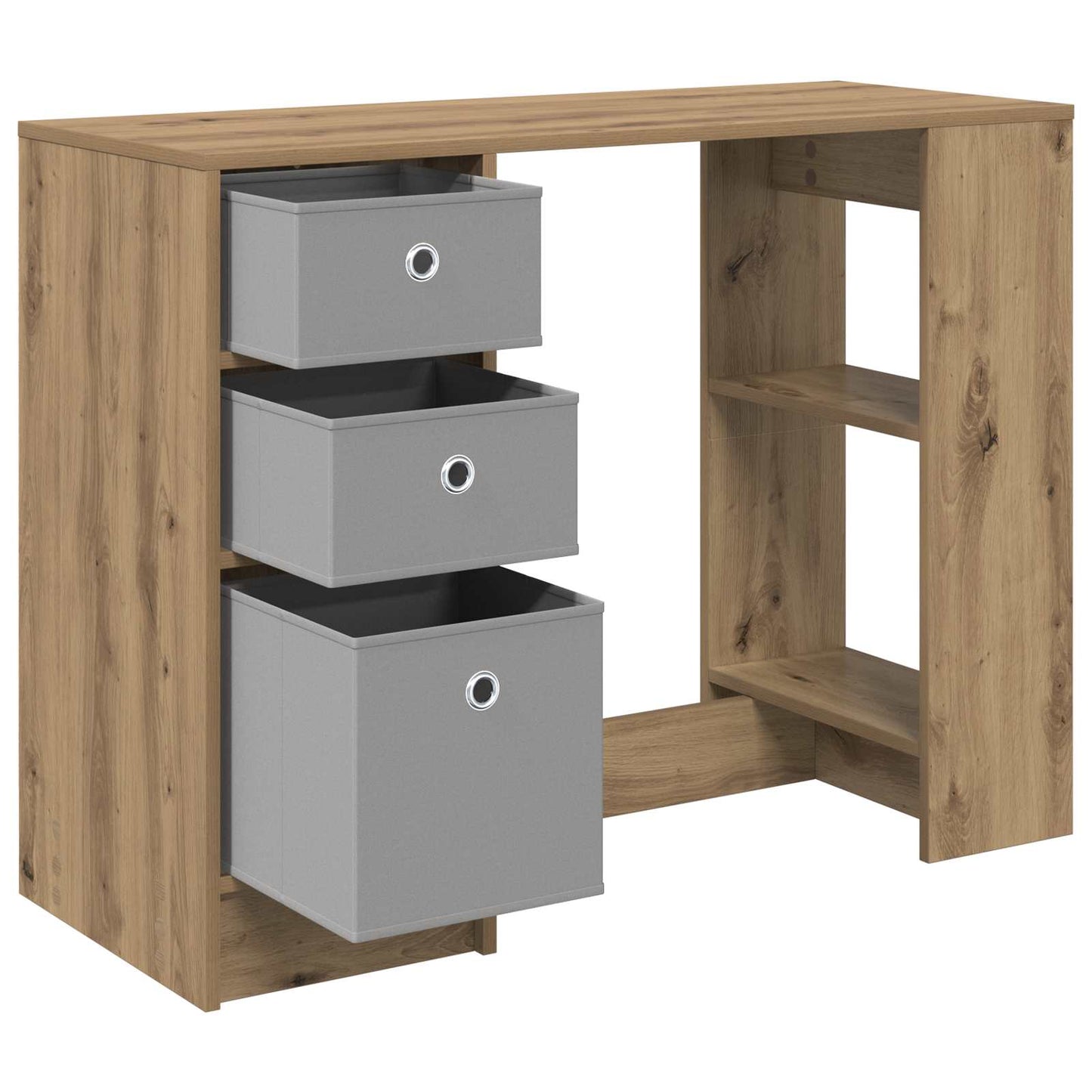 vidaXL Desk with Drawer Artisan Oak 100 x 40 x 75 cm Engineered Wood