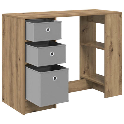 vidaXL Desk with Drawer Artisan Oak 100 x 40 x 75 cm Engineered Wood