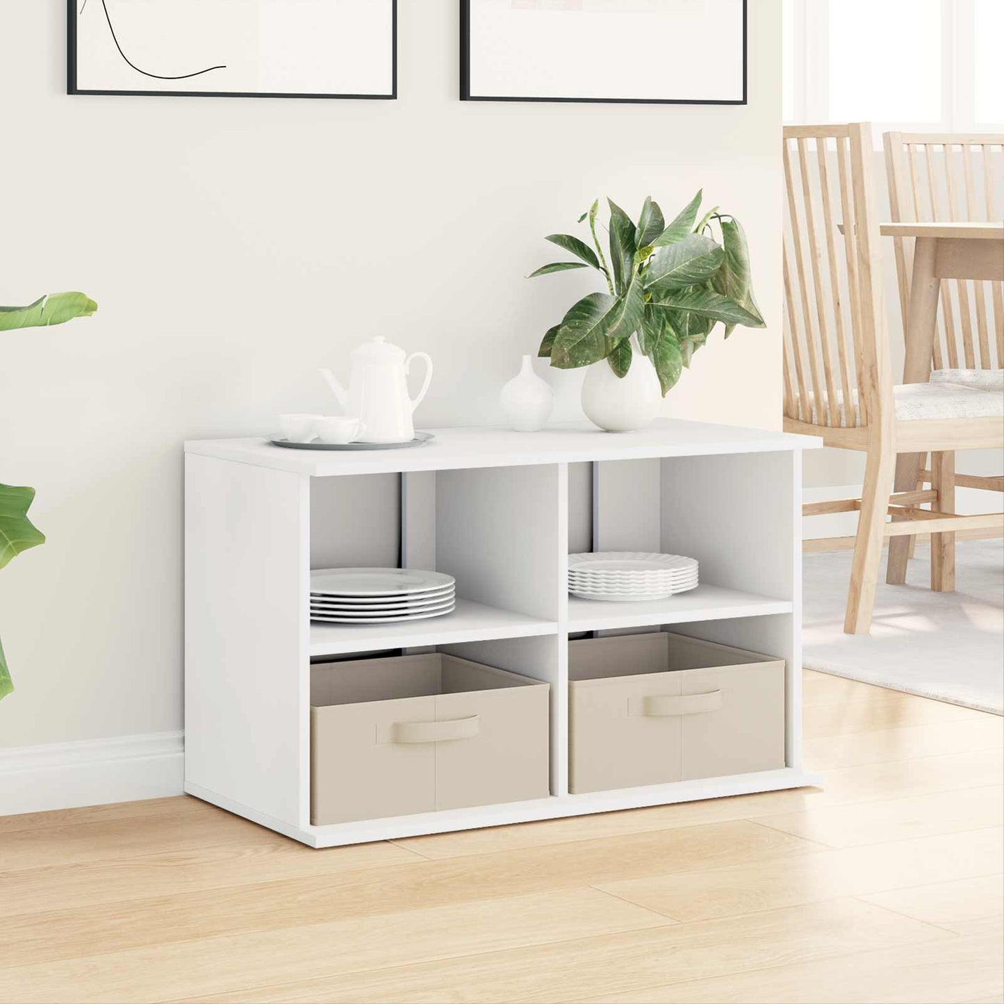 vidaXL TV stand with Drawer White 79 x 40 x 48 cm