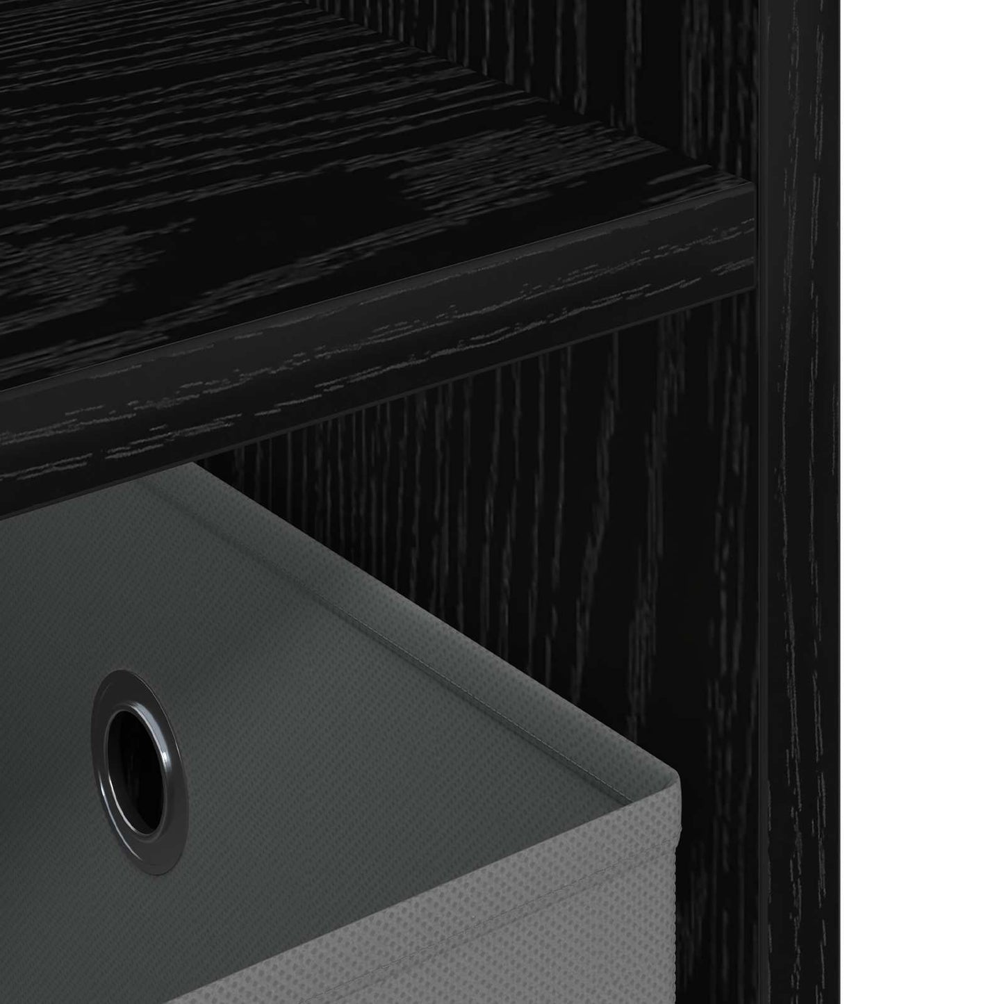 vidaXL TV stand with Drawer Black Oak 79 x 40 x 48 cm
