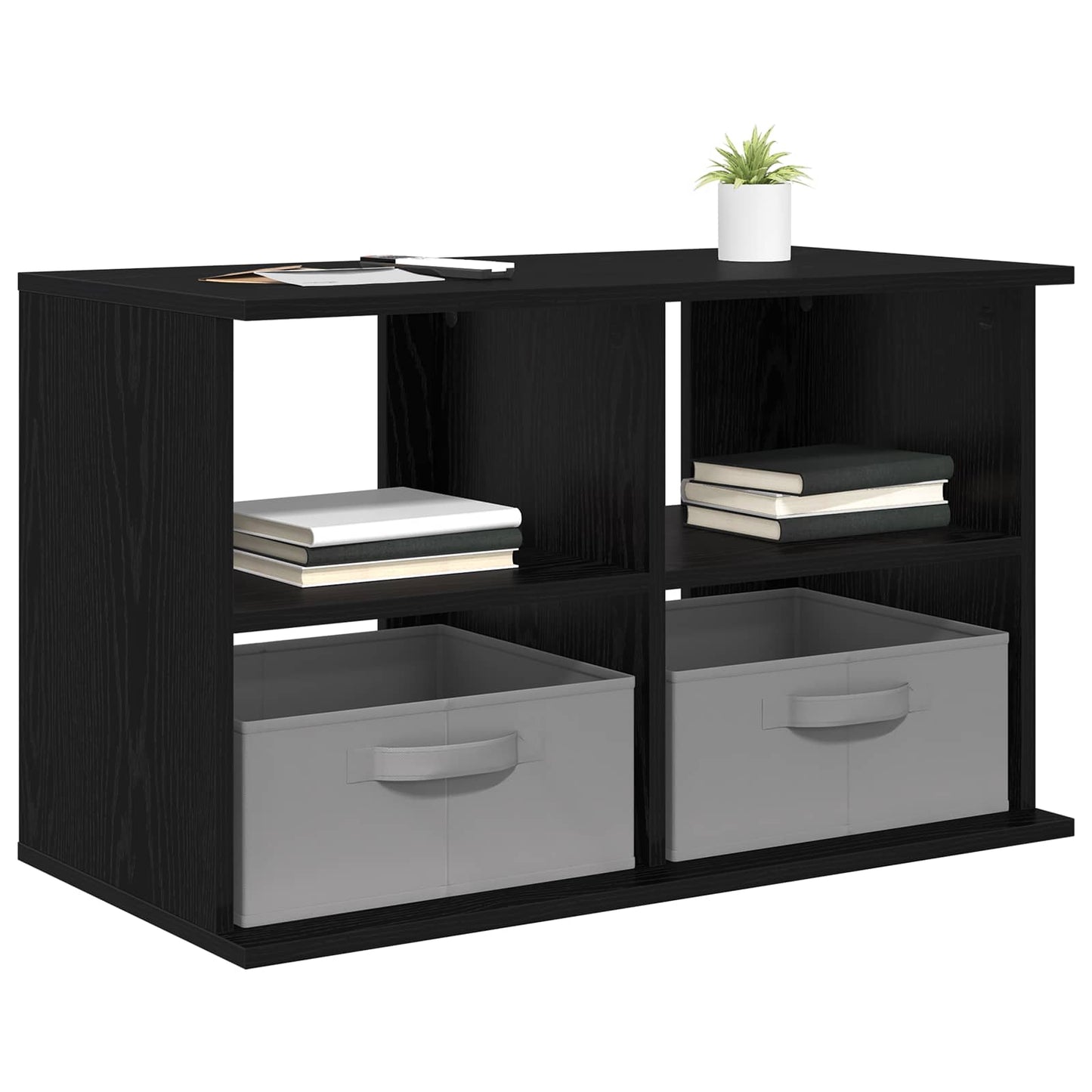 vidaXL TV stand with Drawer Black Oak 79 x 40 x 48 cm