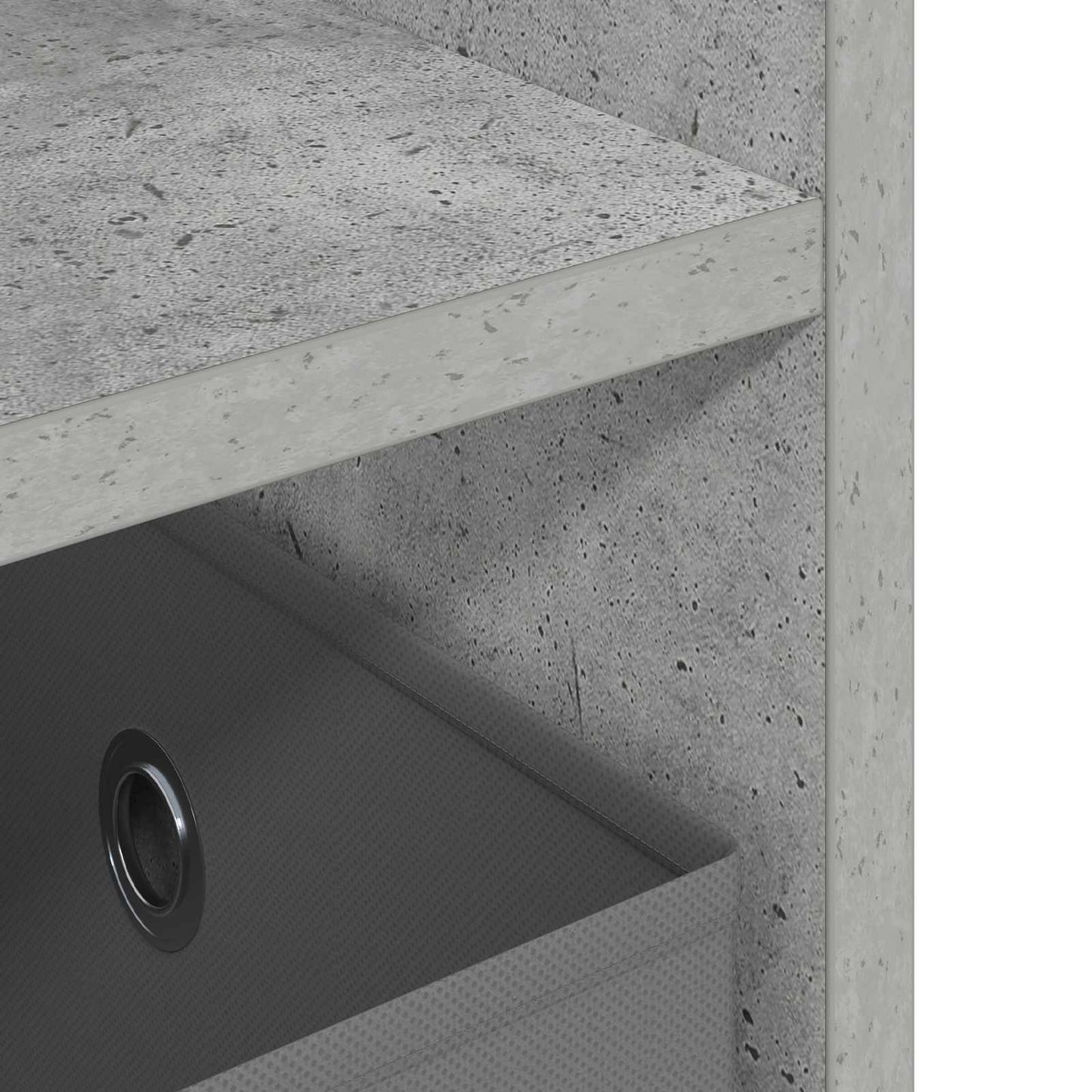 vidaXL TV stand with Drawer Concrete Grey 79 x 40 x 48 cm