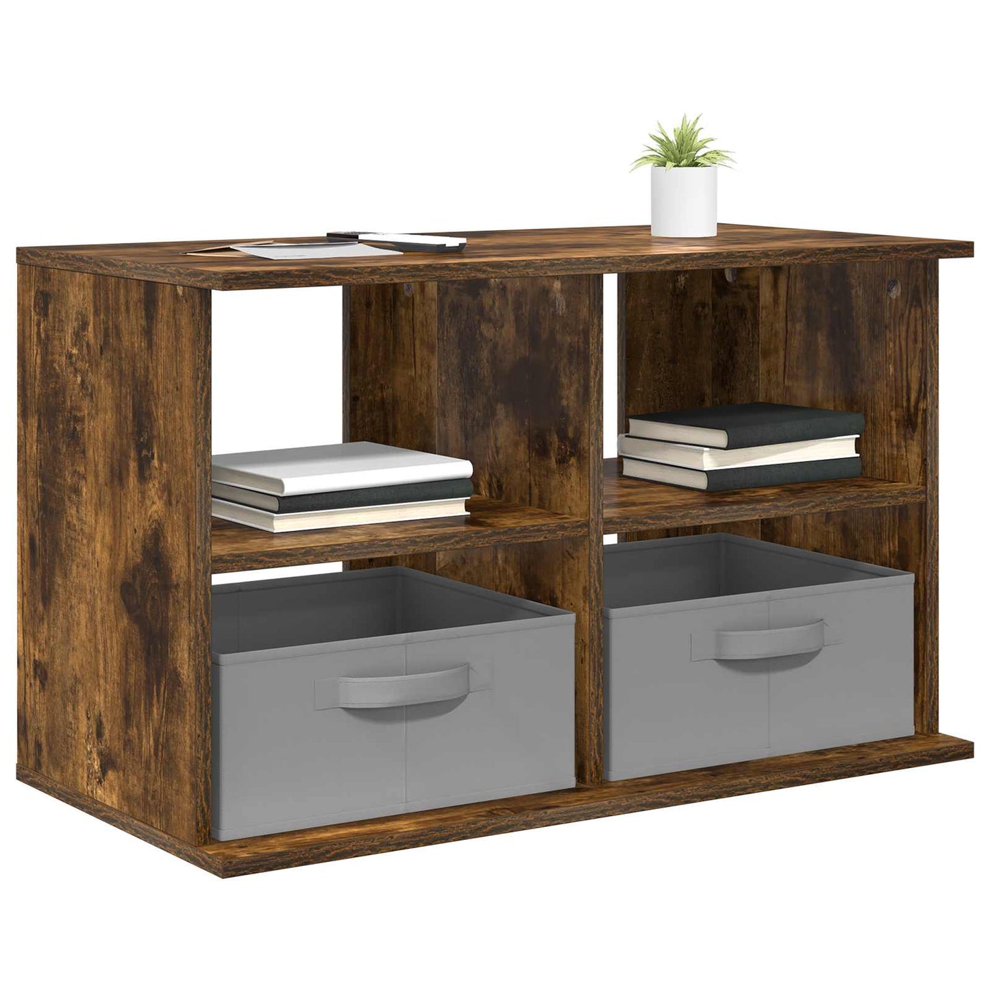 vidaXL TV stand with Drawer Smoked Oak 79 x 40 x 48 cm