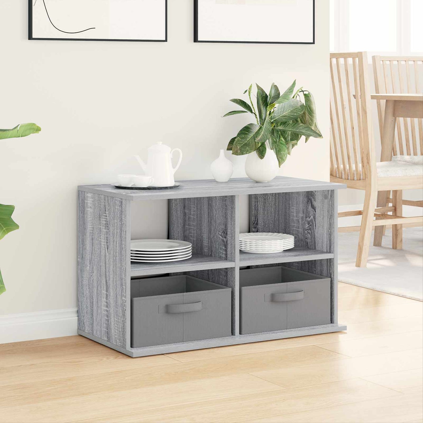vidaXL TV stand with Drawer Grey Sonoma 79 x 40 x 48 cm