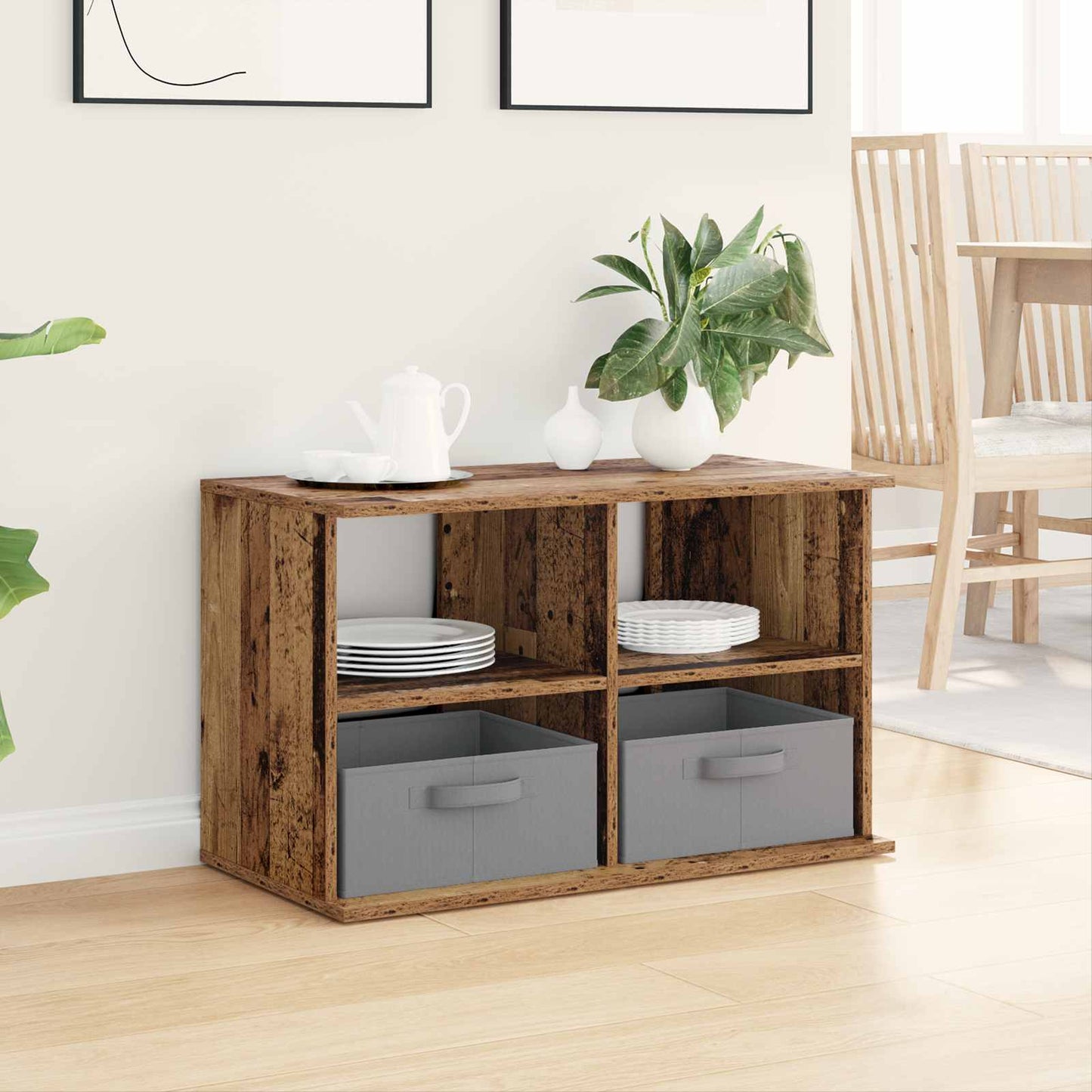 vidaXL TV stand with Drawer Old Wood 79 x 40 x 48 cm