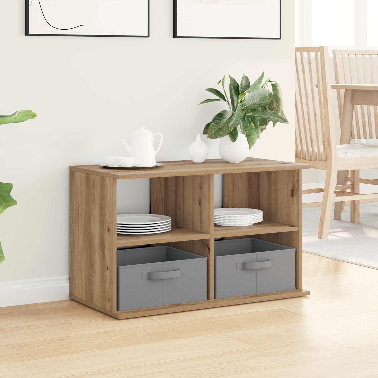 vidaXL TV stand 79 x 40 x 48 cm Artisan Oak