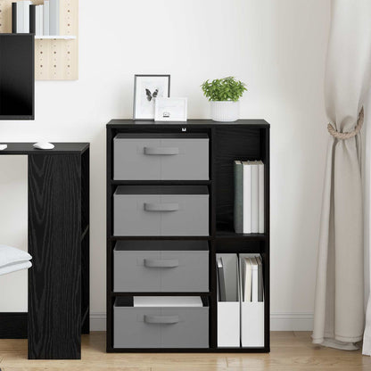 vidaXL Sideboard with Drawer Black Oak 60 x 33.5 x 84 cm