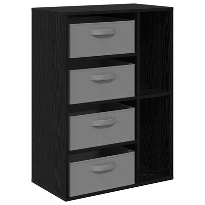 vidaXL Sideboard with Drawer Black Oak 60 x 33.5 x 84 cm