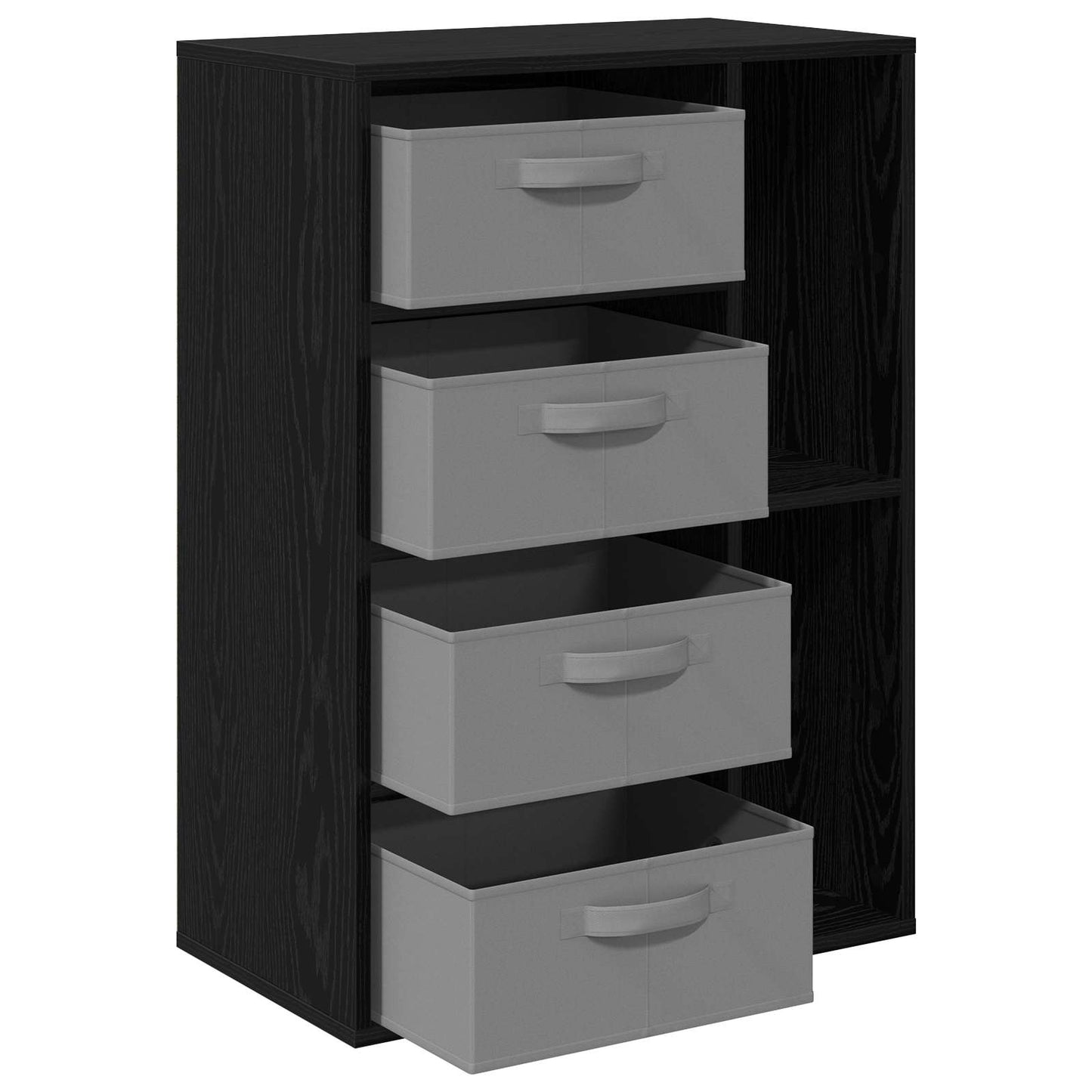 vidaXL Sideboard with Drawer Black Oak 60 x 33.5 x 84 cm