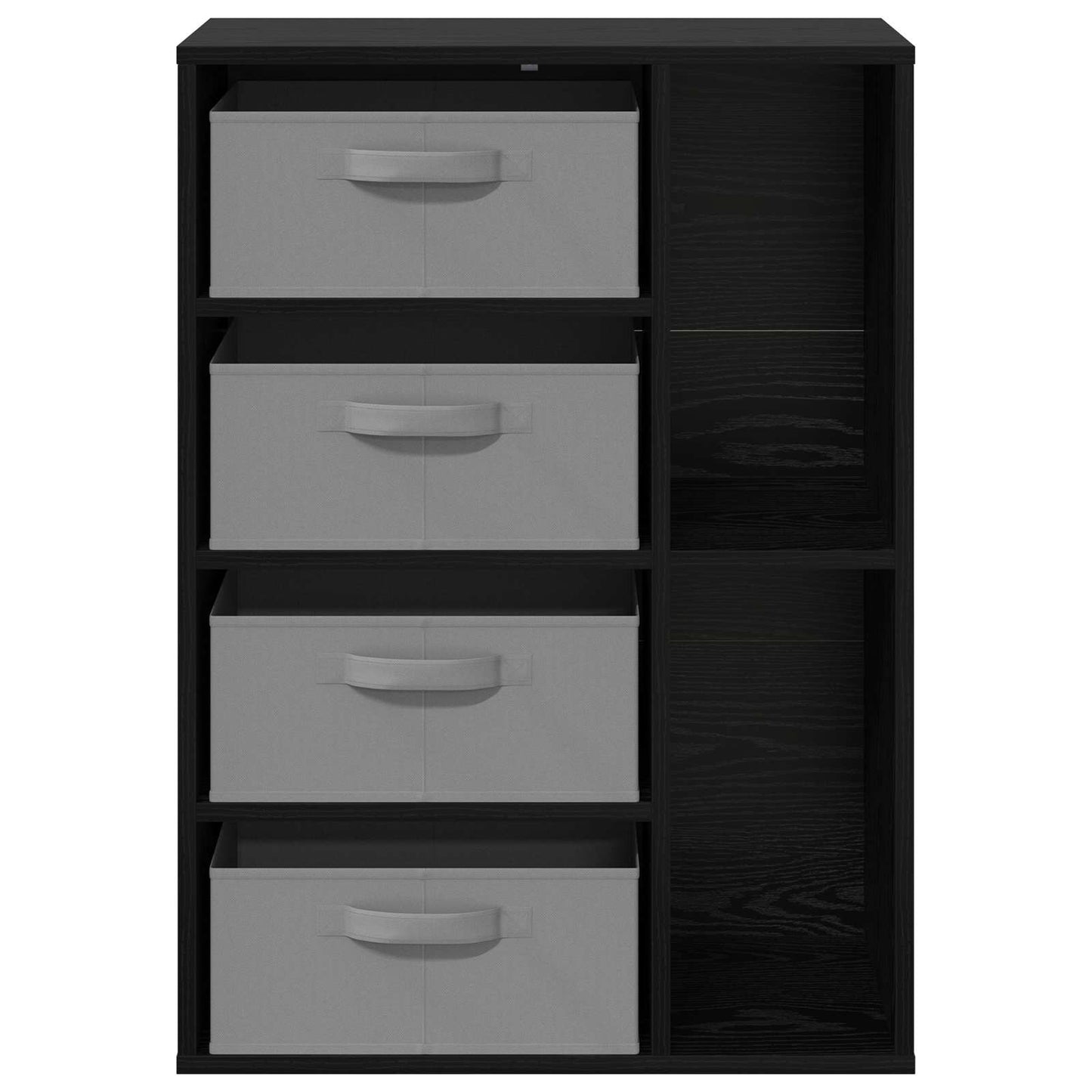 vidaXL Sideboard with Drawer Black Oak 60 x 33.5 x 84 cm