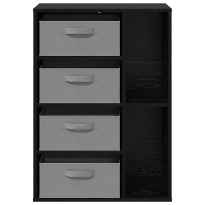 vidaXL Sideboard with Drawer Black Oak 60 x 33.5 x 84 cm
